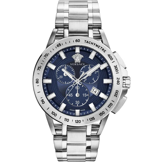 Versace Men's Watch Sport Tech 45mm Blue Bracelet VE3E00521