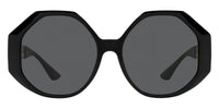 Versace Women's Sunglasses Oversized Hexagonal Black/Gold VE4395 GB1/87