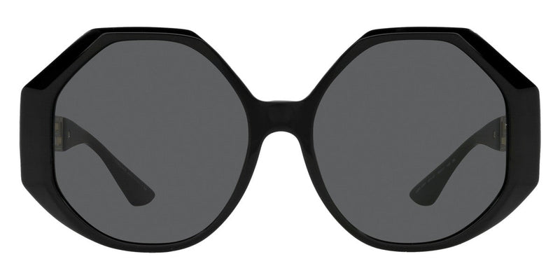 Versace Women's Sunglasses Oversized Hexagonal Black/Gold VE4395 GB1/87