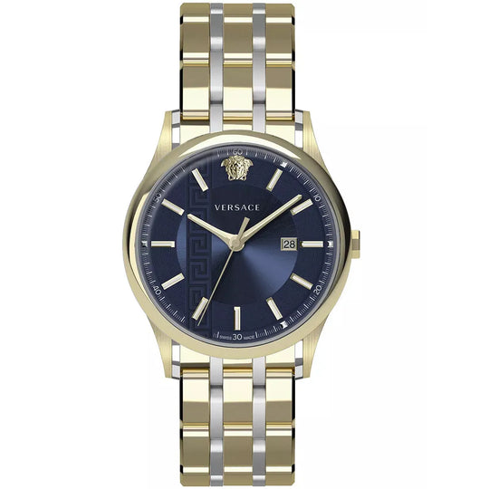 Versace Men's Watch Aiakos 44mm Blue Gold Bracelet VE4A00720