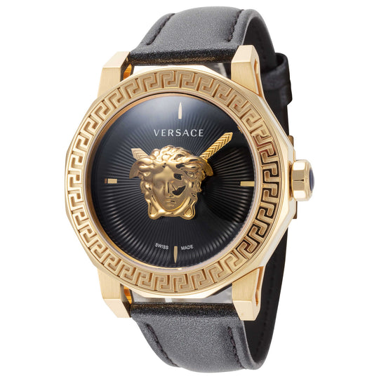 Versace Medusa Deco Quartz Ladies' Black Gold Watch VE7B00223