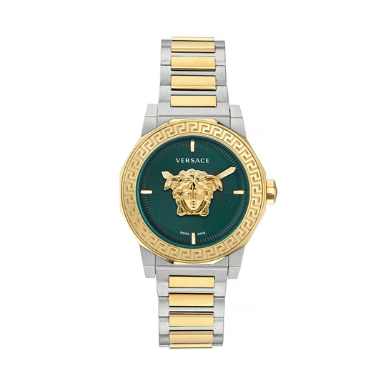 Versace Medusa Deco Quartz Ladies' Green Gold Watch VE7B00323