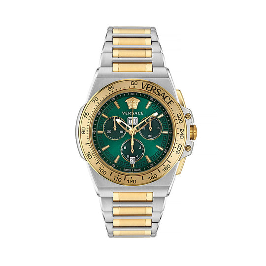Versace Greca Extreme Men's Green Silver Watch VE7H00523