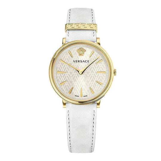 Versace Ladies Watch V-Circle 38mm White Gold VE8100319
