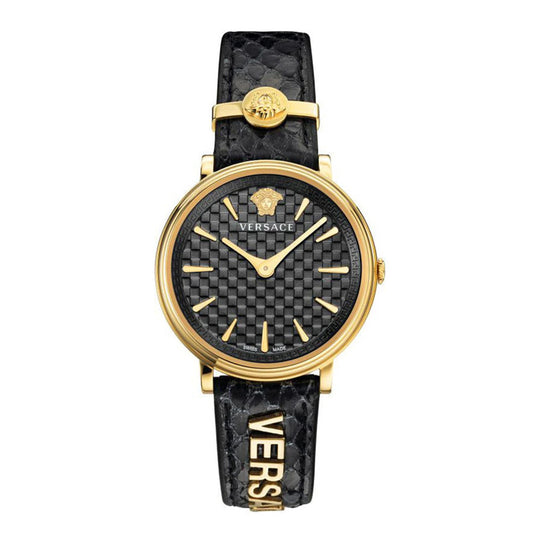 Versace Ladies Watch V-Circle 38mm Black Snake VE8101019