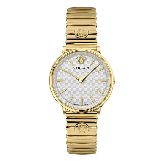 Versace Ladies Watch V-Circle 38mm Grey Gold VE8104822