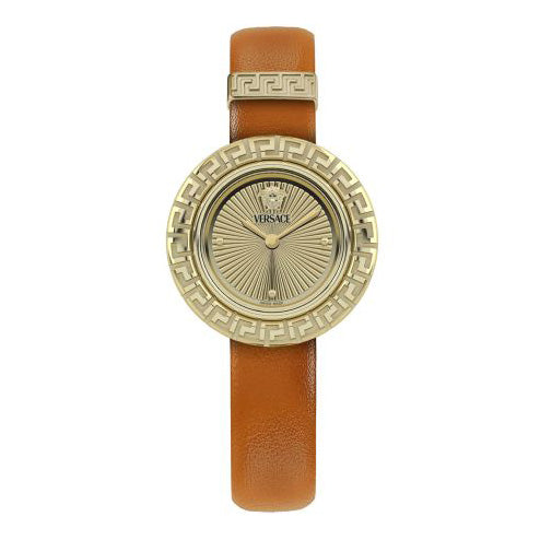 Versace La Greca Quartz Ladies' Gold Brown Watch VE8C00124