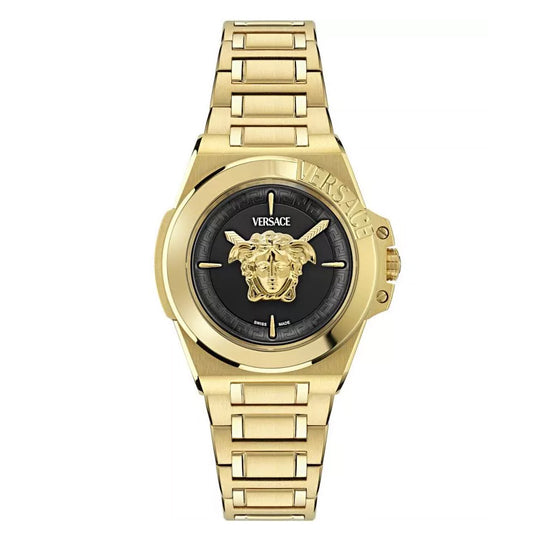 Versace Hera Ladies’ Black Gold Medusa Watch VE8D00624