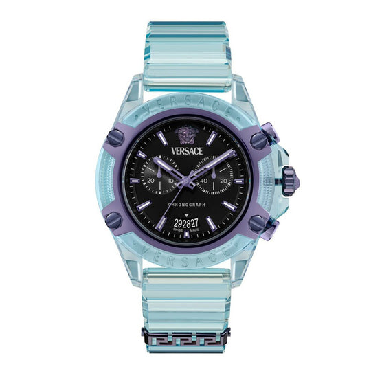 Versace Icon Active Chronograph 44mm Men's Blue Sport Watch