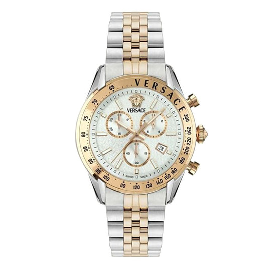 Versace Chrono Master Men’s White Silver Chronograph Watch VE8R00424
