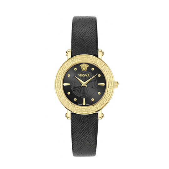 Versace Greca Sphere Ladies’ Black Gold Watch VE9C00224