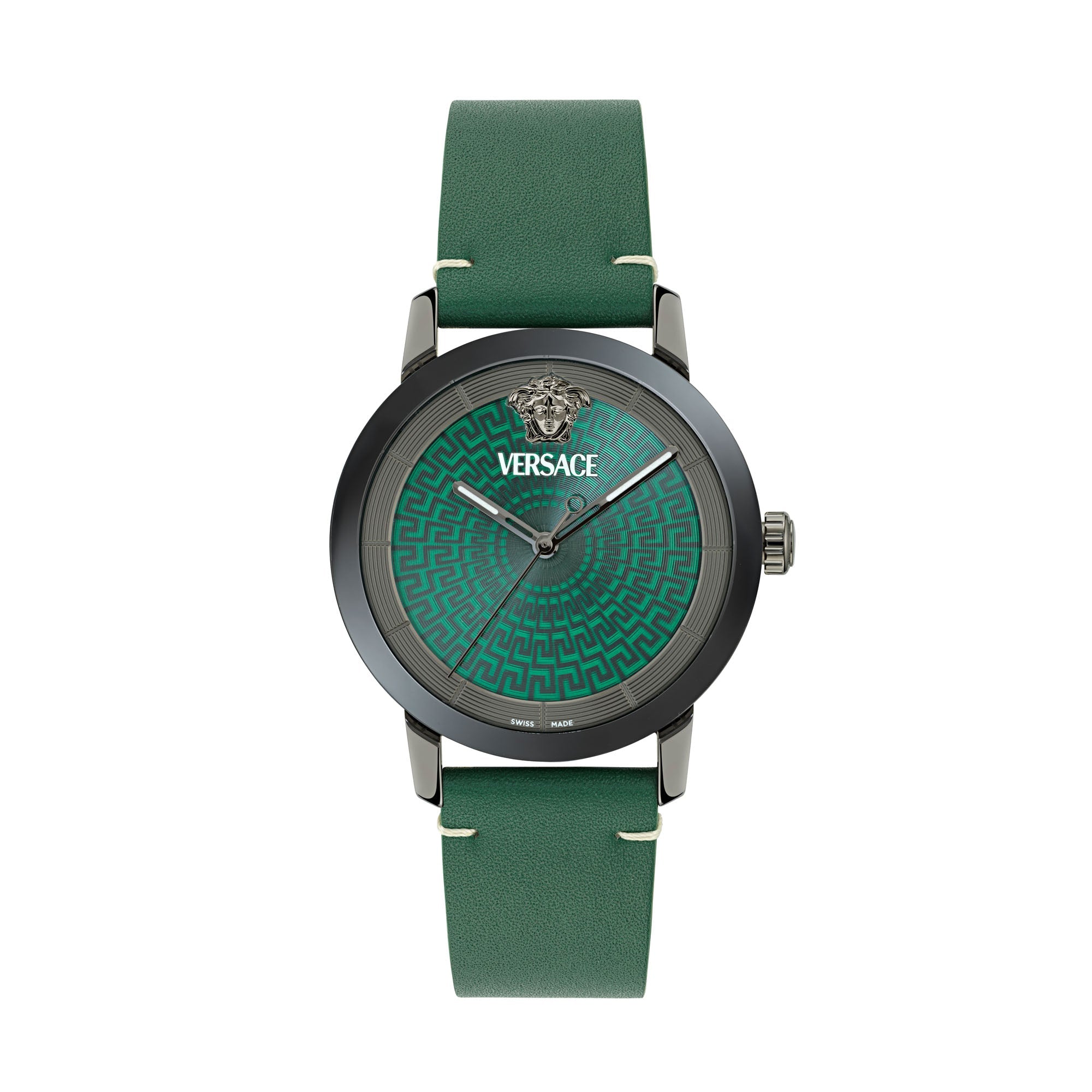 ヴェルサーチ　VERSACE V-HELIX グリーン VE9G002 腕時計 Versace V-Helix Men's Green Black Watch – Swiss Quartz 40mm