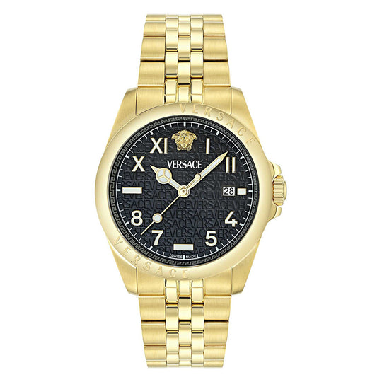 Versace Anteo 41mm Black Gold Men’s Dress Watch
