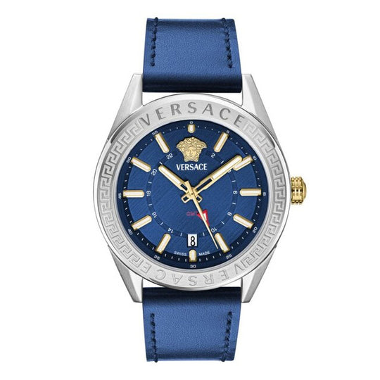 Versace V-Code GMT Men’s Blue Quartz Watch VEAFA0124