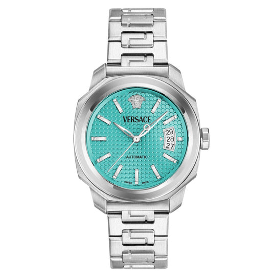 Versace Dylos Automatic Men's Turquoise Silver Watch VEAG00524