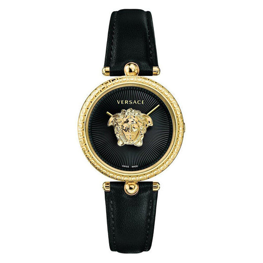 Versace Palazzo 34mm Black Ladies’ Leather Strap Watch