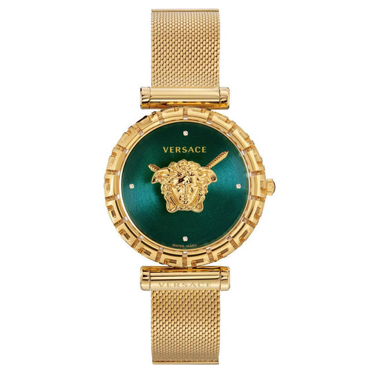 Versace Palazzo Empire Greca Diamond Ladies’ Green Gold Watch VEDV01619