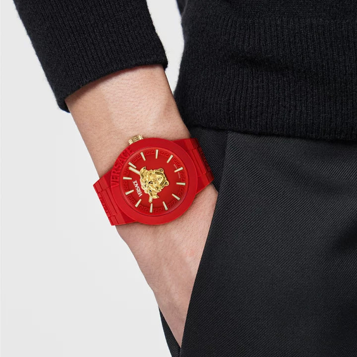 Versace V-Pop Men’s Red Gold Quartz Watch VEEFA0124