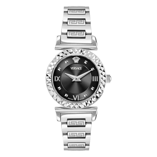 Versace Mini Vanity 27mm Black Dial Ladies Dress Watch