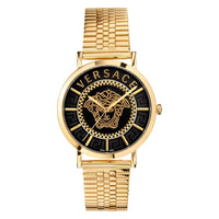 Versace Men's Watch V-Essential Black Gold Bracelet VEJ400521