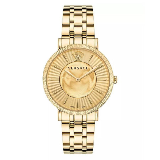 Versace V-Eternal Quartz Ladies' Gold Dial Watch VEJL00822