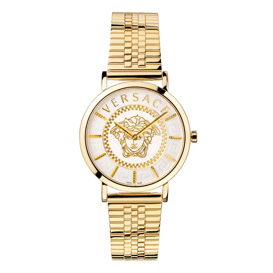 Versace Ladies Watch V-Essential 36mm White Gold Bracelet VEK401021