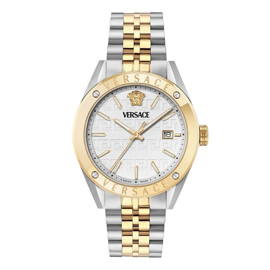 Versace Athletics 41mm Silver Dial Two-Tone Men's Watch