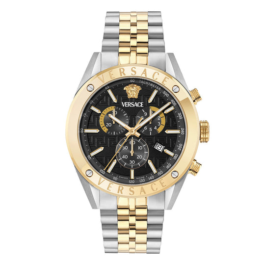 Versace Athletics Chronograph 44mm Men's Two-Tone Bracelet Watch