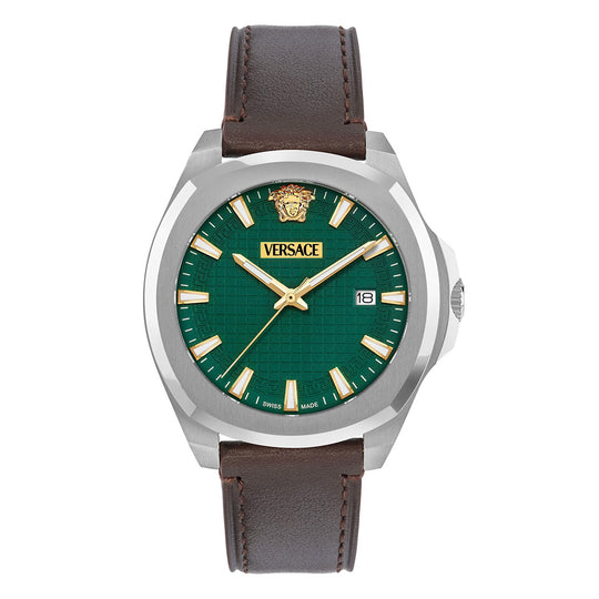 Versace Luxury 42mm Green Brown Men’s Dress Watch