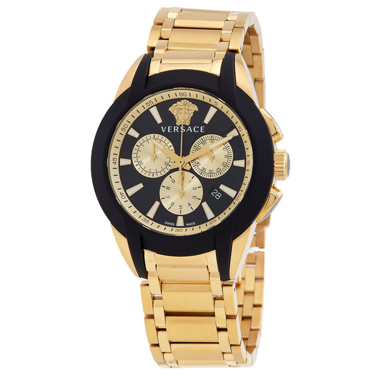 Versace Character 42mm Black Gold Men’s Chronograph Watch