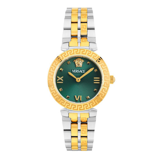 Versace Daphnis 32mm Green Two-Tone Ladies’ Dress Watch