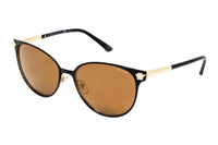 Versace Women's Sunglasses Square Black/Pale Gold Polar VE2168 13772T