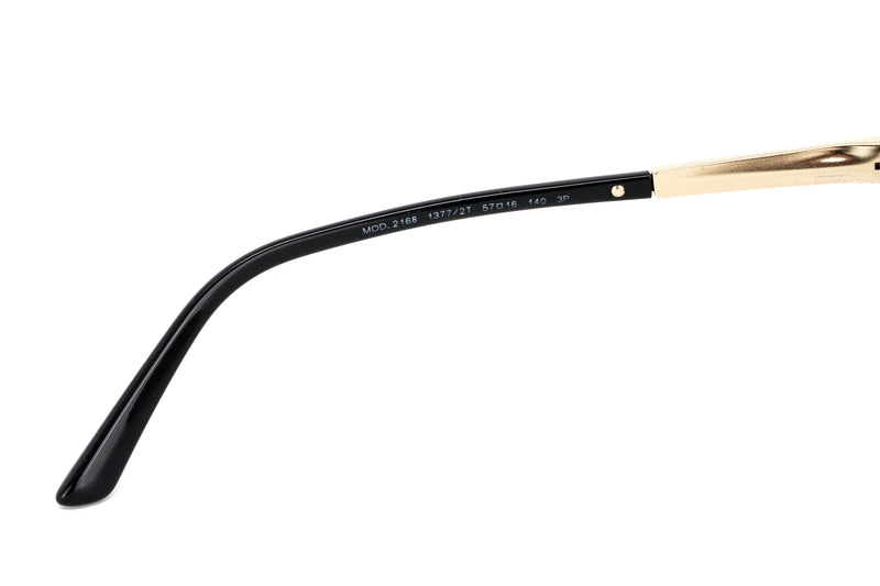 Versace Women's Sunglasses Square Black/Pale Gold Polar VE2168 13772T