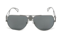 Versace Men's Sunglasses Medusa Pilot Silver Mirror VE2225 10016G