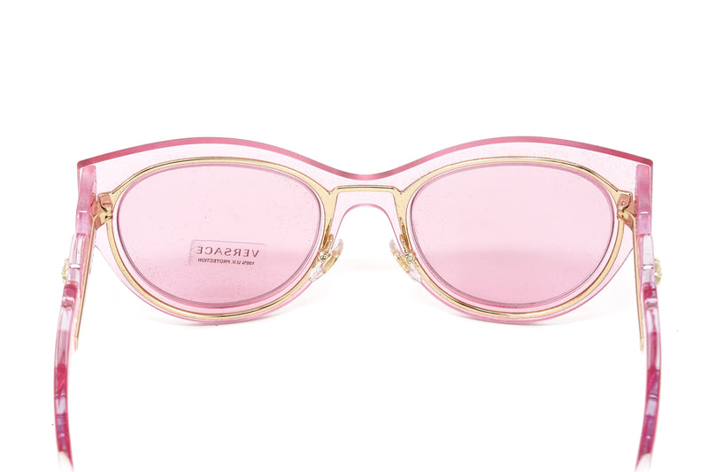 Versace Women's Sunglasses Cat Eye Transparent Pink VE2234 125284