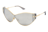 Versace Women's Sunglasses Cat Eye Pale Gold Silver Mirror VE2239 12526G