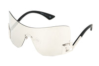 Versace Women's Sunglasses Rimless Shield Silver VE2240 10006G
