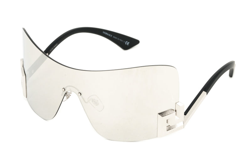 Versace Women's Sunglasses Rimless Shield Silver VE2240 10006G