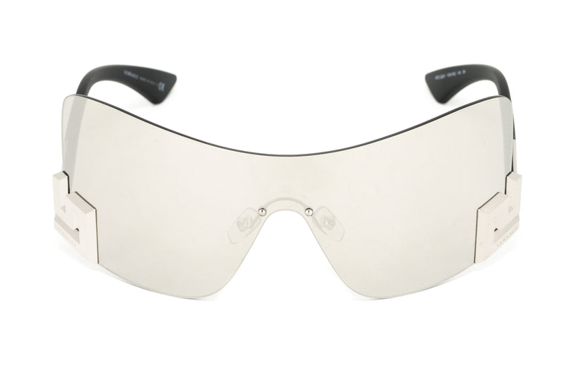 Versace Women's Sunglasses Rimless Shield Silver VE2240 10006G