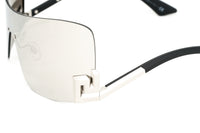 Versace Women's Sunglasses Rimless Shield Silver VE2240 10006G