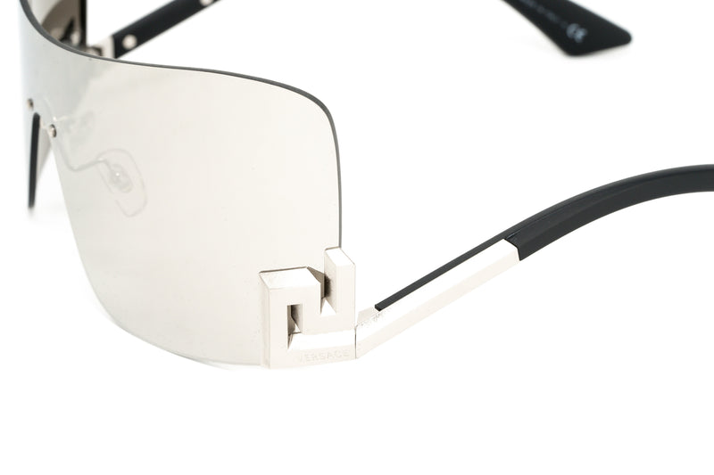 Versace Women's Sunglasses Rimless Shield Silver VE2240 10006G