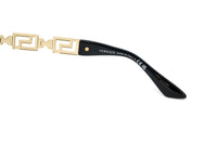 Versace Women's Sunglasses Oversized Hexagonal Black/Gold VE4395 GB1/87