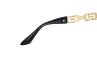 Versace Women's Sunglasses Oversized Hexagonal Black/Gold VE4395 GB1/87