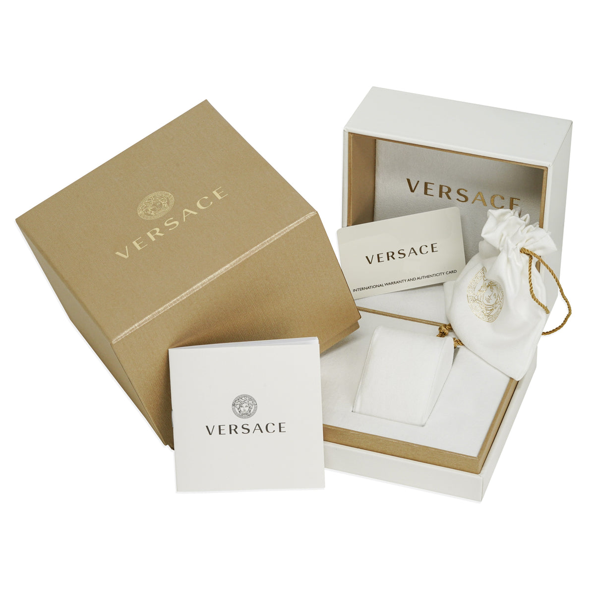 Versace Ladies Watch Pop Chic Black Gold Bracelet
