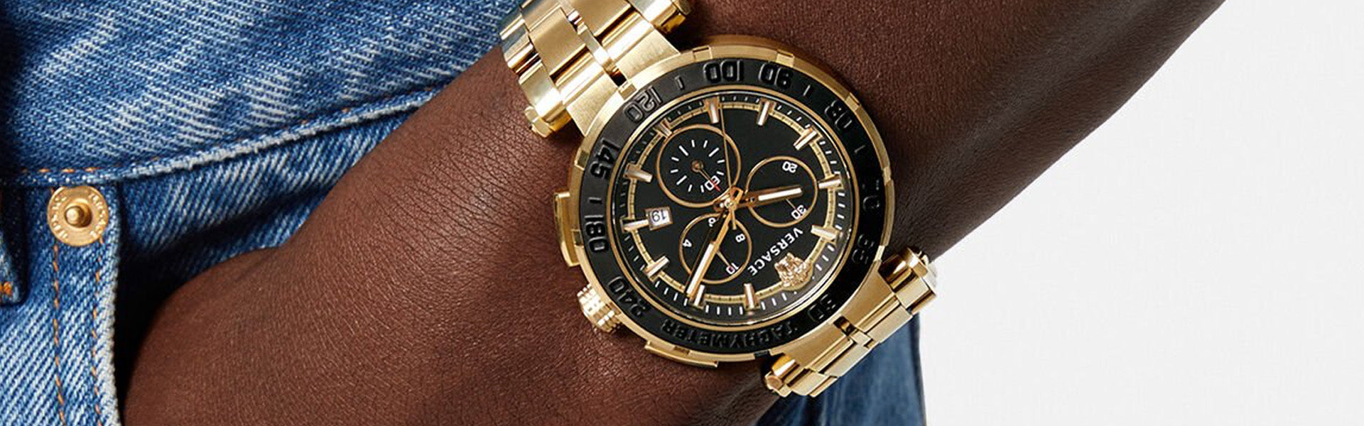 Versace V-Code Men\'s Silver Watch VE6A00523 from WatchPilot™ | Schweizer Uhren