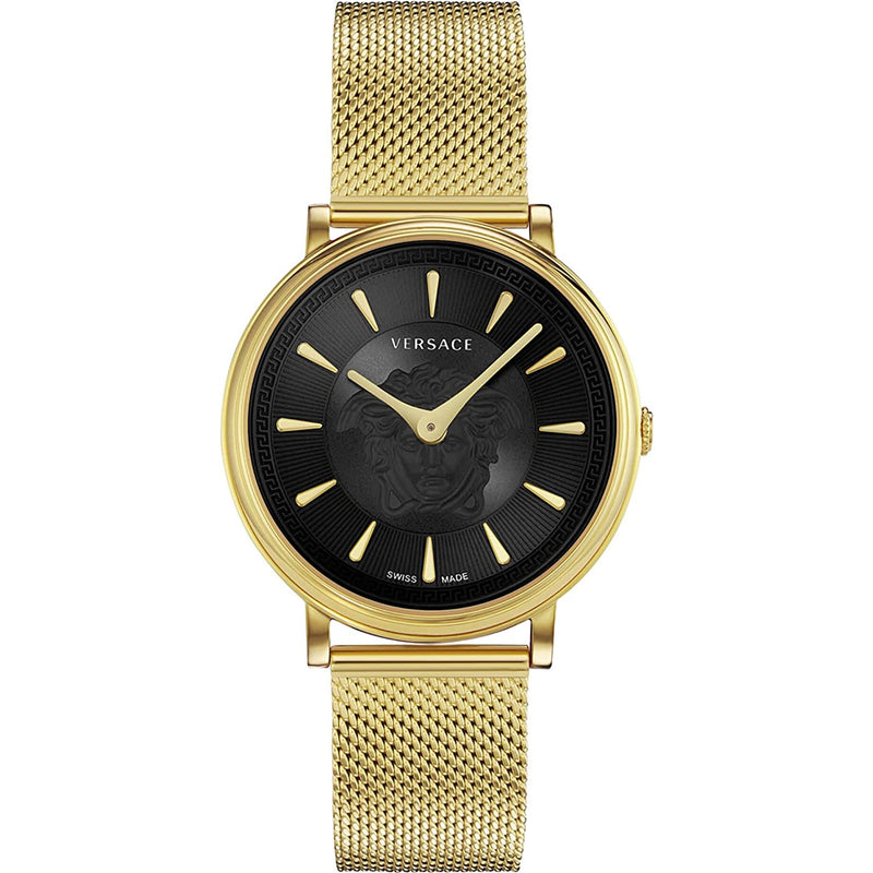 Versace Ladies Watch V-Circle 38mm Black Gold VE8102119