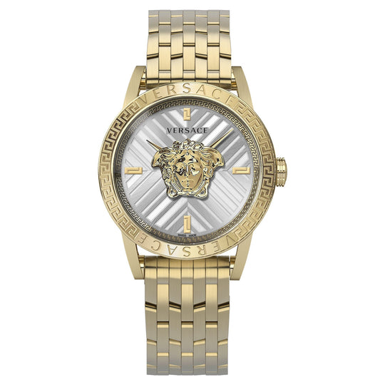Versace V-Code Quartz Men's Silver Gold Watch VESN00822
