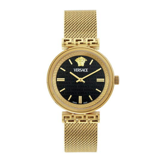 Versace Mythos Ladies’ Black Gold Quartz Watch VETCA0724