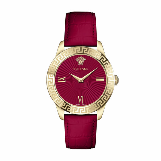 Versace Greca Signature Quartz Ladies' Red Gold Watch VEVC00921