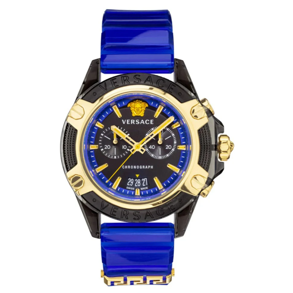 Versace Icon Active Chronograph Blue Black Men's Watch | WatchPilot™